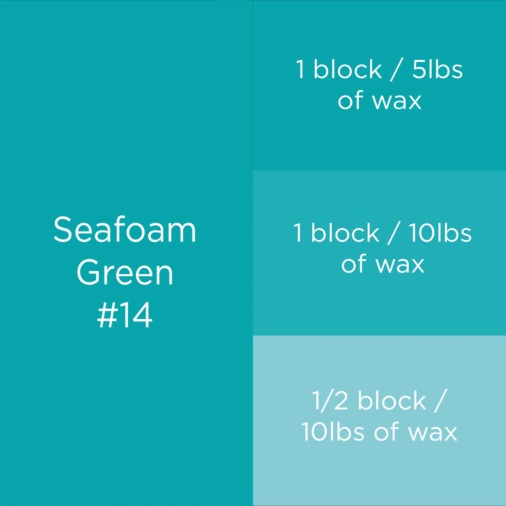 #14 Seafoam Green Candle Dye Block