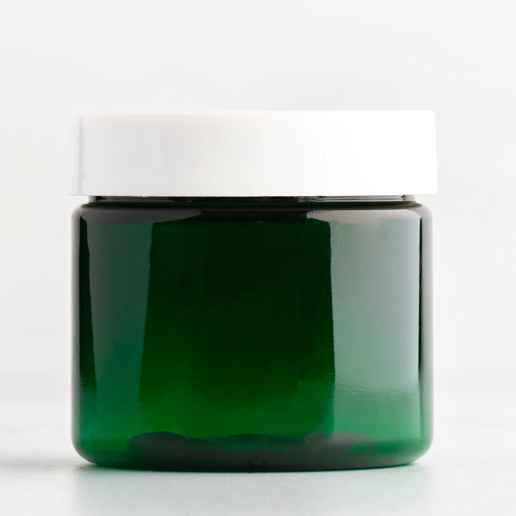 2 oz Green Straight Sided Jar with 48-400 Neck