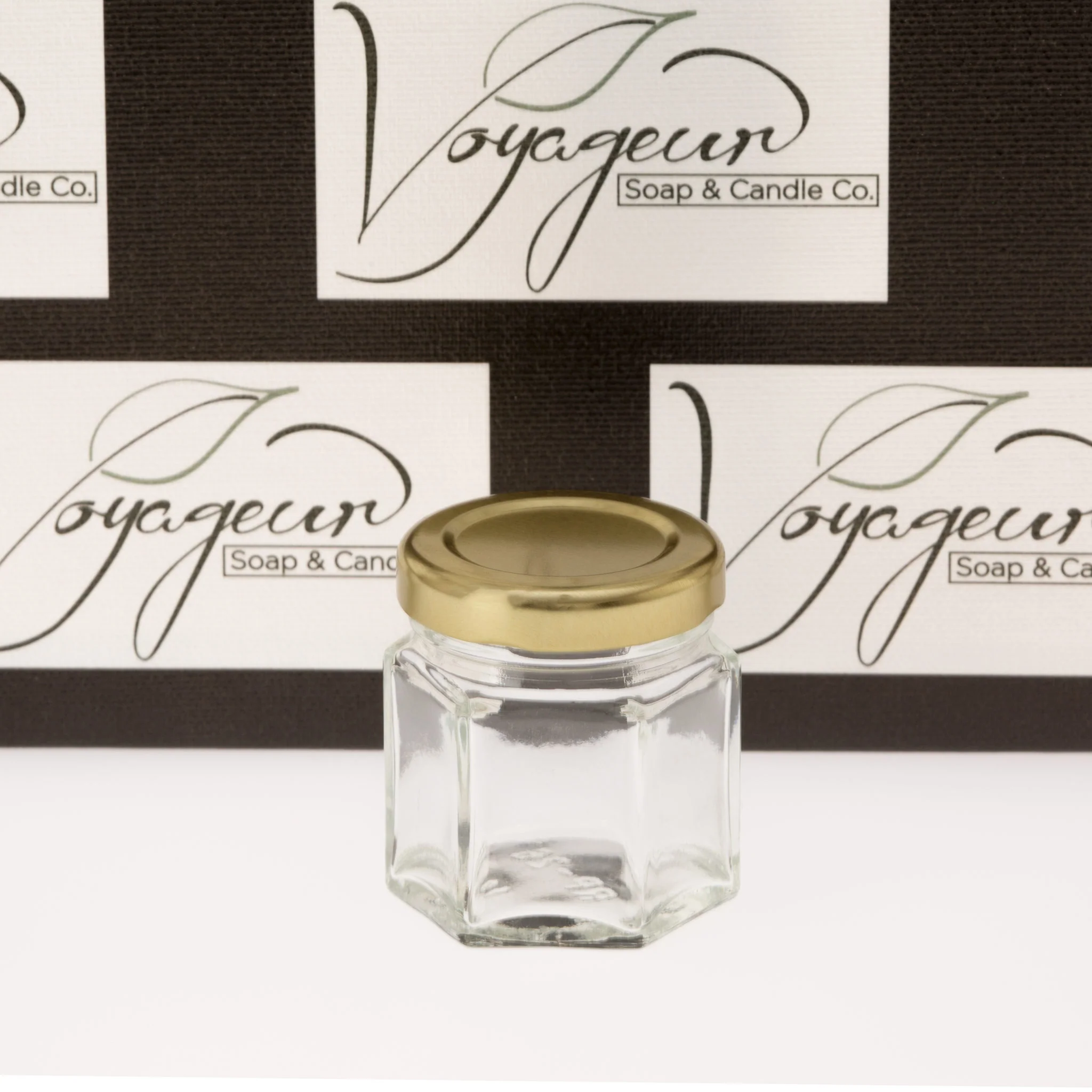 45 ml Hexagon Glass Jar with 43mm Neck - Image 2