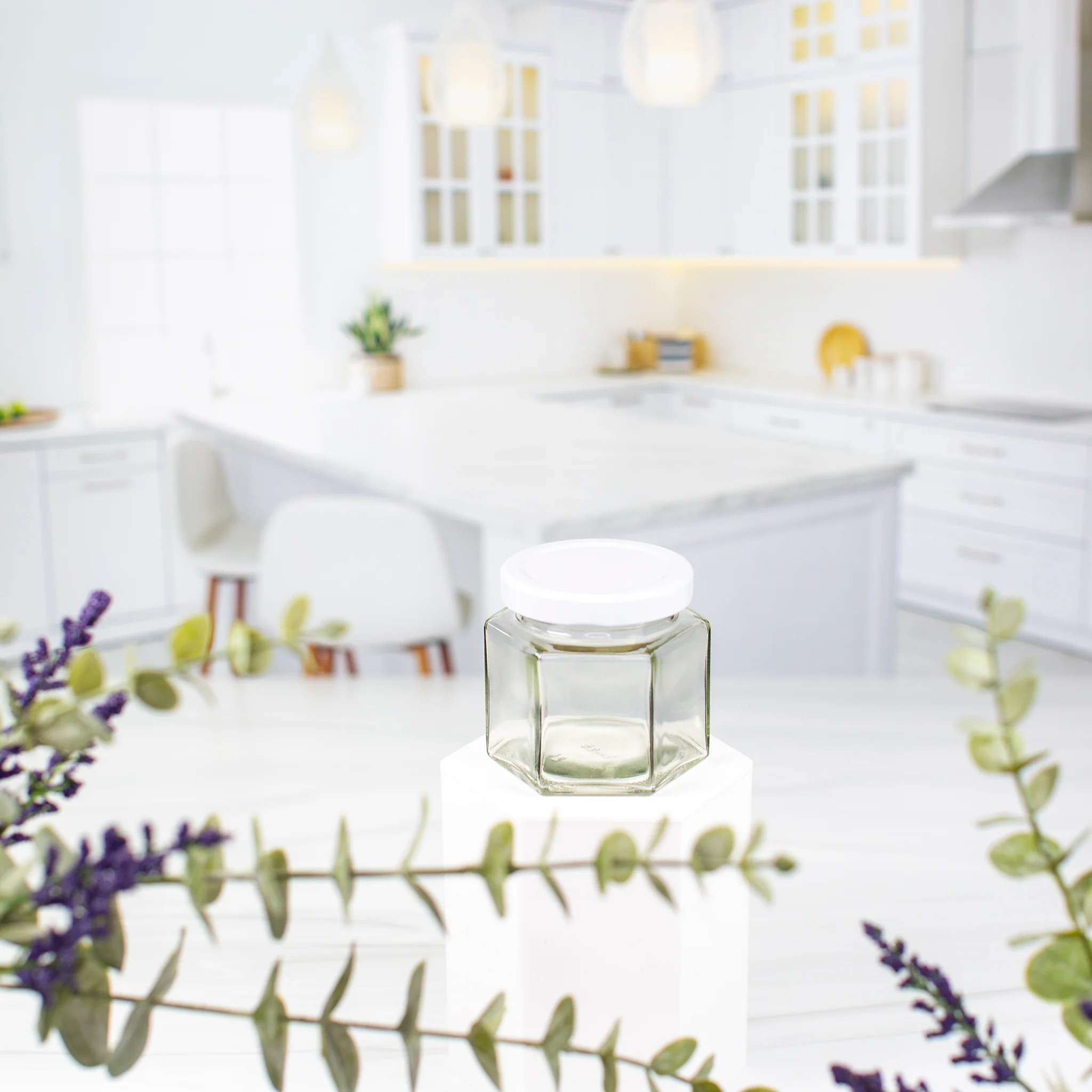 4oz / 120 ml Hexagon Glass Jar with 58mm Neck
