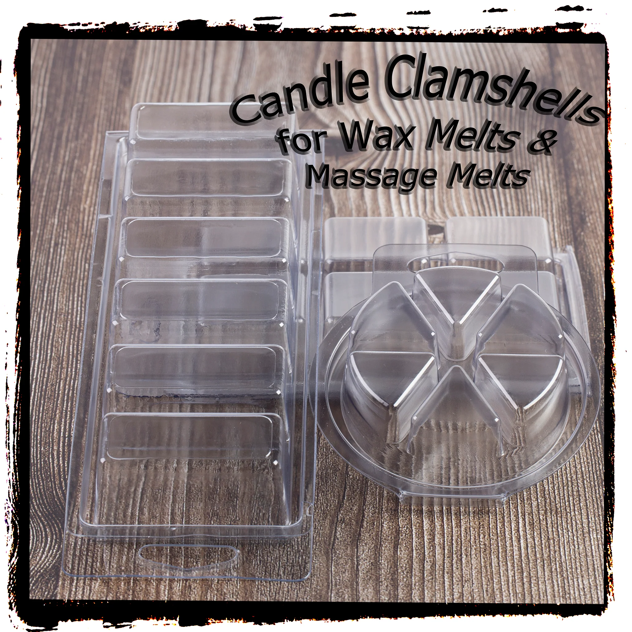 6 Cavity Large Wax Melt Clamshell Mold - Image 4