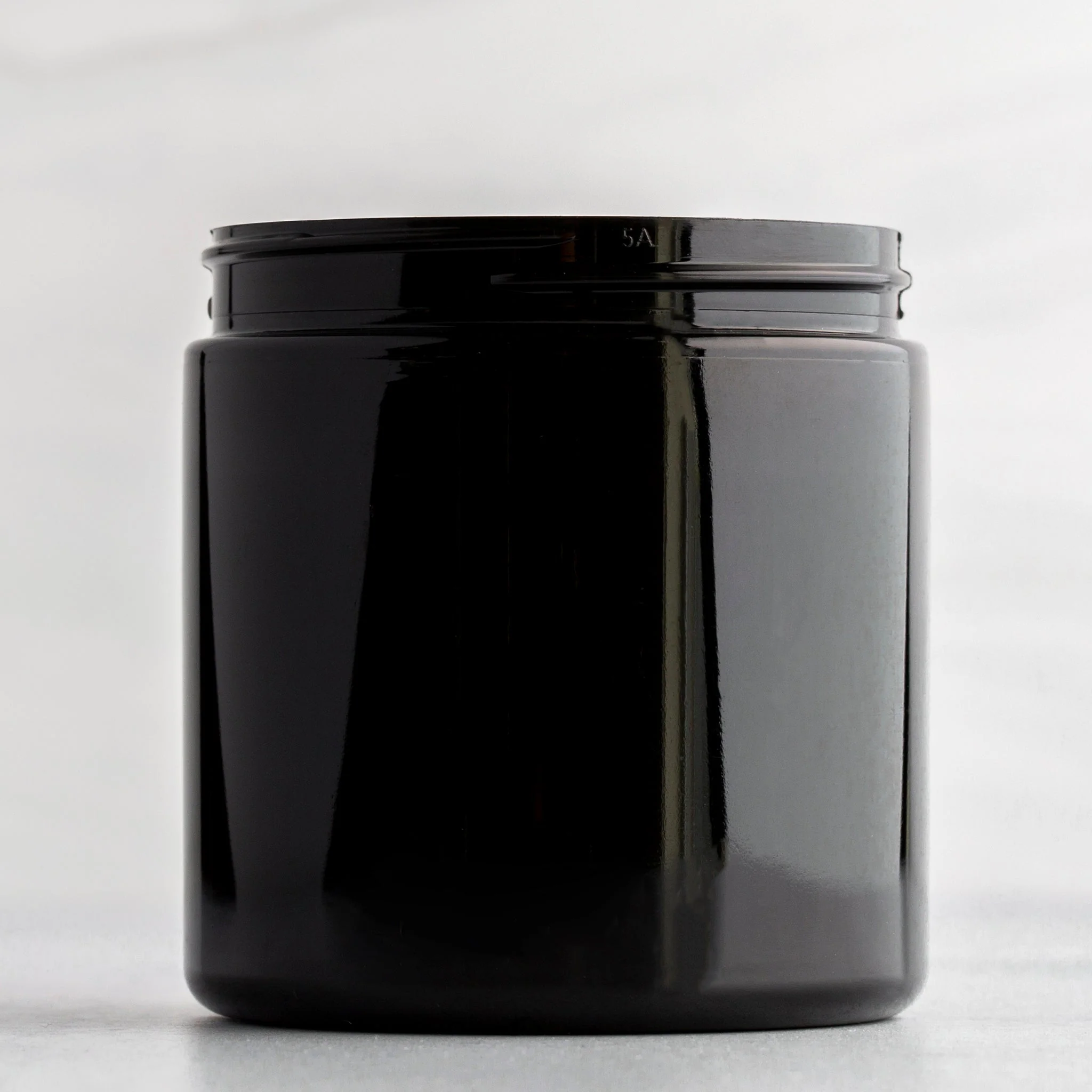 8 oz Black Straight Sided Jar with 70-400 Neck